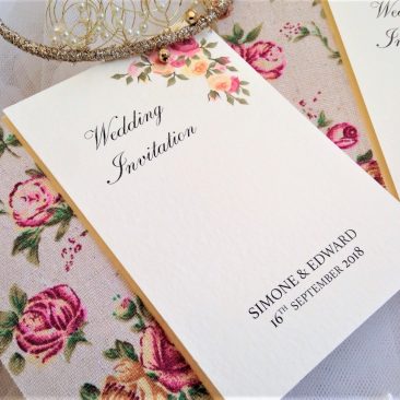 Vintage Rose Wedding Invitations