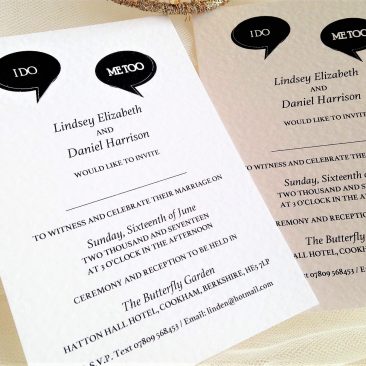 I Do, Me Too Wedding Invitations