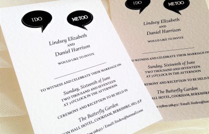 I Do, Me Too Wedding Invitations