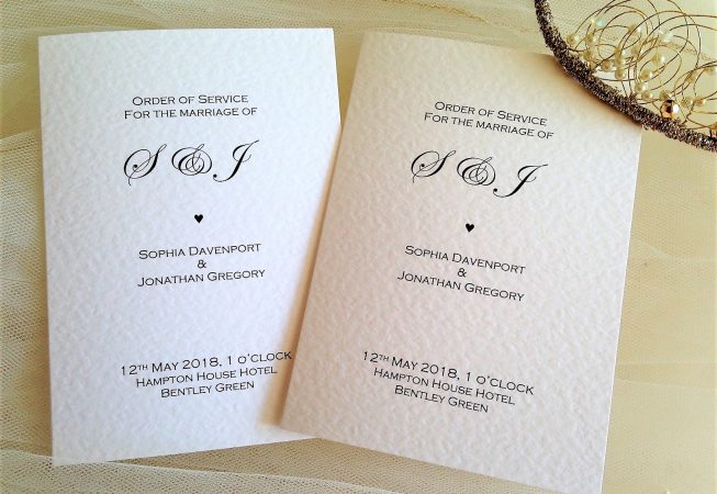 Oxford Wedding Order of Service Books