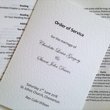 Order of Service Wedding Template