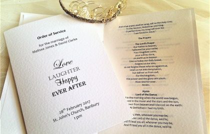 Love Laughter Order of Service Books