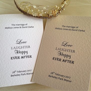 Love Laughter Order of Service Booklets