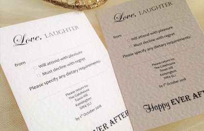 Love Laughter RSVP Postcards