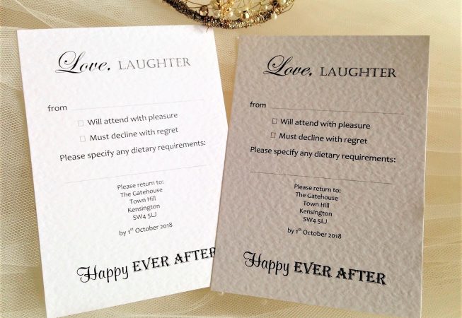 Love Laughter RSVP Postcards