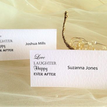 Love Laughter Happy Ever After Place Cards