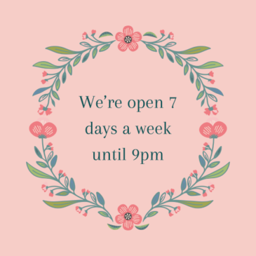 Wedding Invites – Late night opening 7 days a week
