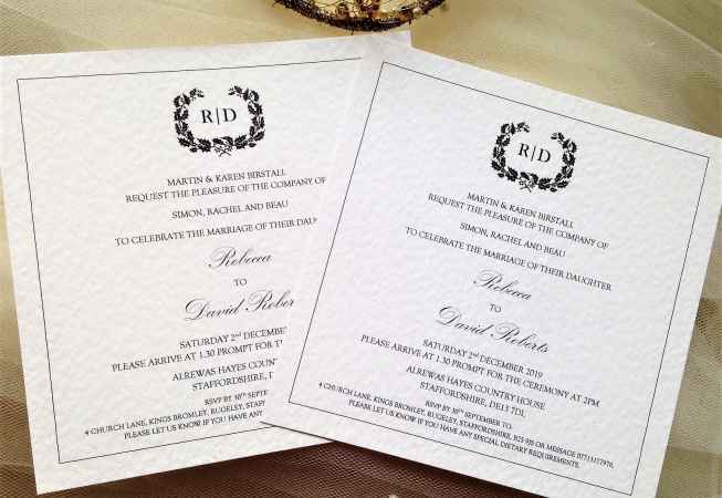 Holly Wreath Wedding Invites