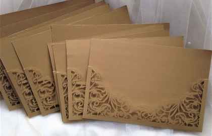 Gold Laser Cut Pockets – DIY Wedding Invitations SORRY OUT OF STOCK