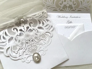 Laser Cut Wallet Wedding Invites