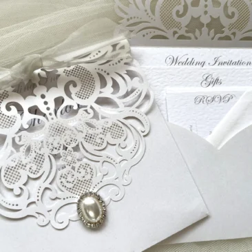 Laser Cut Wallet Wedding Invites