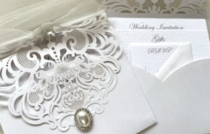 Laser Cut Wallet Wedding Invites