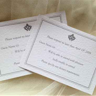 Baroque RSVP Cards and Envelopes