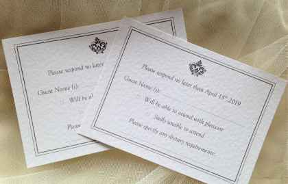 Baroque RSVP Postcards