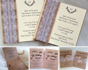 Vintage and Rustic Wedding Invitations