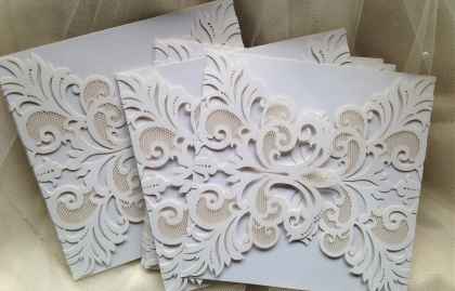 DIY Laser Cut Wedding Invitations