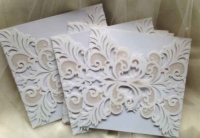 DIY Laser Cut Wedding Invitations