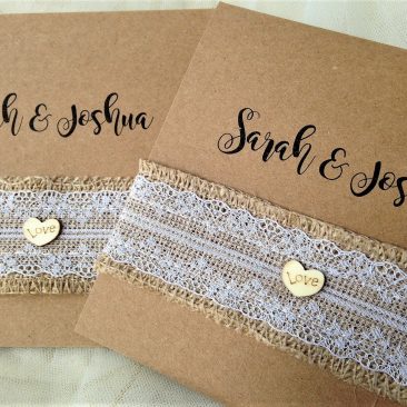 Wooden Heart Pocketfold Wedding Invites – OUT OF STOCK