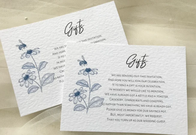 Blue Botanical Information Cards