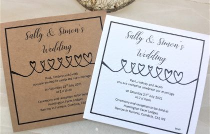 Linked Hearts Wedding Invitations