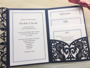 Laser Cut Pocketfold Wedding Invitations