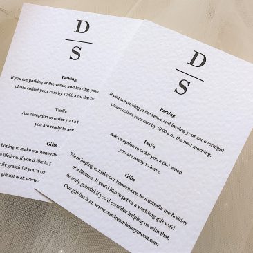 Simplicity Guest Information Cards