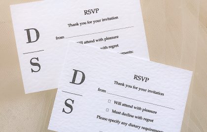 Simplicity RSVP Cards and Envelopes