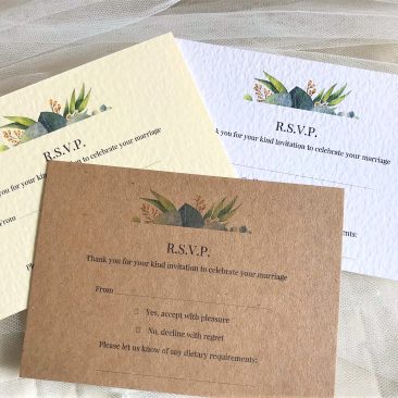 Autumn Leaf RSVP Postcards
