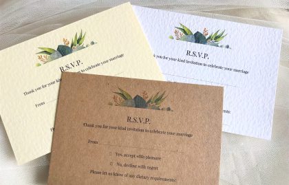 Autumn Leaf RSVP Postcards