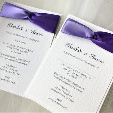 Two Tone Satin Wedding Invitations – OUT OF STOCK