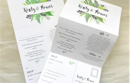 Woodland Fern Concertina Wedding Invitations