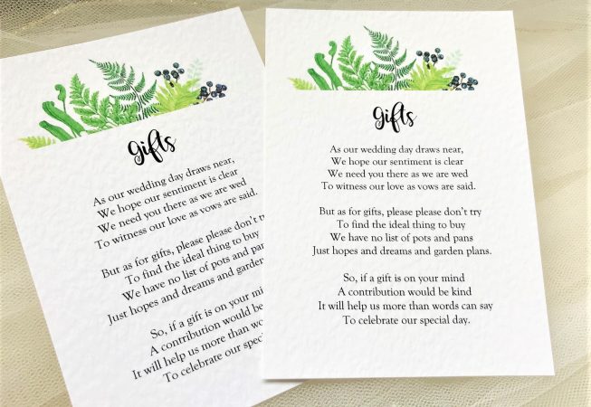 Woodland Fern Information Cards