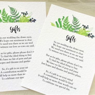 Woodland Fern Information Cards