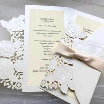 Laser Cut Gatefold Wedding Invitations