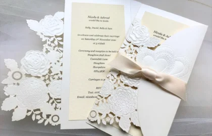 Laser Cut Gatefold Wedding Invitations
