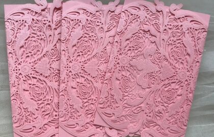 DIY Pink Laser Cut Invitations – Clearance