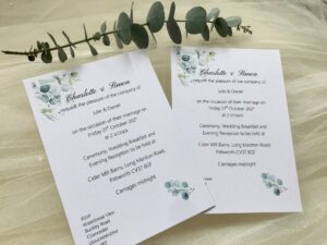 Eucalyptus Postcard Invitations
