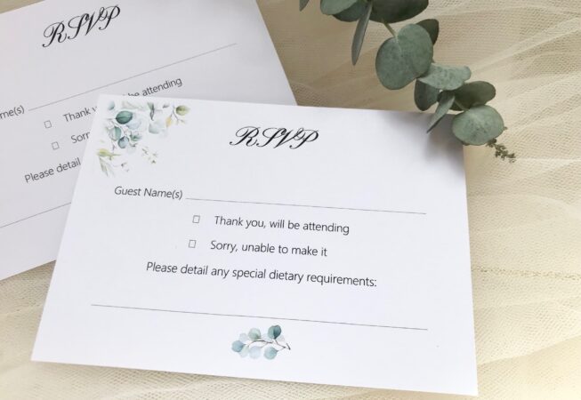 Eucalyptus RSVP Postcards