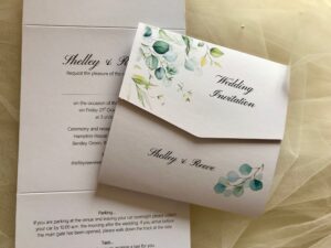 Eucalyptus Tri Fold Invitations