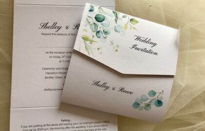 Eucalyptus Tri Fold Invitations