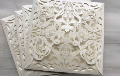 DIY Laser Cut Petal Fold Invitations