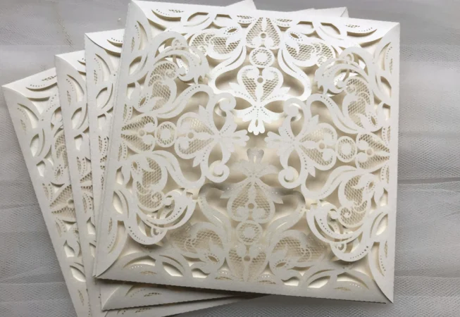DIY Laser Cut Petal Fold Invitations