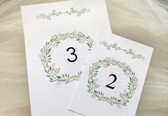 Woodland Table Numbers