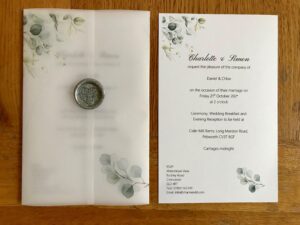 Vellum Cover and Wax Seal Invitations (Euchalytus)