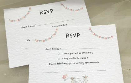 Tandem Bike RSVP Postcards