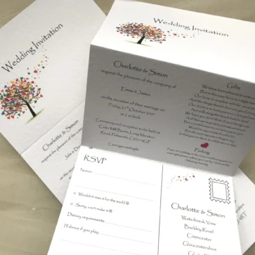 Love Tree Concertina Invitations