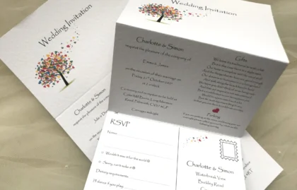 Love Tree Concertina Invitations