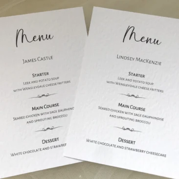 Elegance Menu Cards