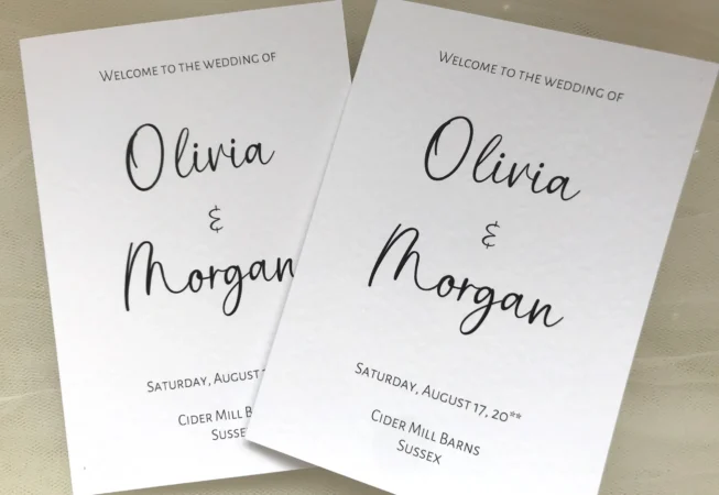 Elegance Order of Service Books