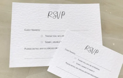 Elegance RSVP postcards